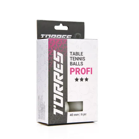 Мяч для наст. тенниса TORRES Profi 3*, TT23012, диам. 40+мм, упак. 6 шт, белый за 338.30 ₽ купить в Нижнем Тагиле