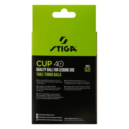 Мяч для наст. тенниса Stiga Cup ABS, 1110-2510-12, диам.40+мм, пластик, упак. 12 шт, белый за 1&nbsp;774.80 ₽ купить в Нижнем Тагиле