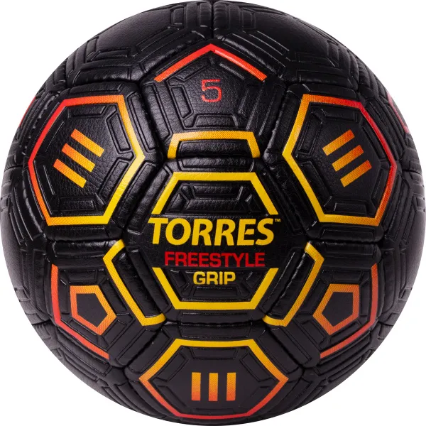 Мяч футб. TORRES Freestyle Grip, F323765, р.5, 32 панели. PU, ручная сшивка, черно-желт-красн за 2&nbsp;070.60 ₽ в Нижнем Тагиле