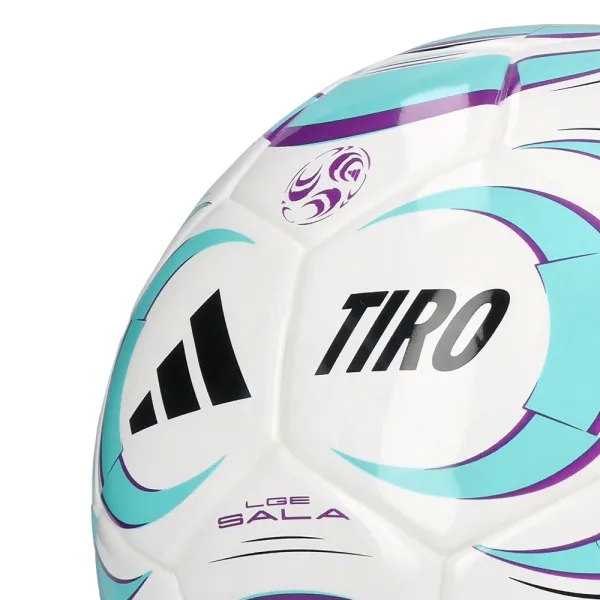 Мяч футзал. ADIDAS Tiro League Sala JW1526, р.4, FIFA Basic, 32 пан, ТПУ, термосш., бело-бирюз-фиол за 4&nbsp;833.10 ₽ в Нижнем Тагиле