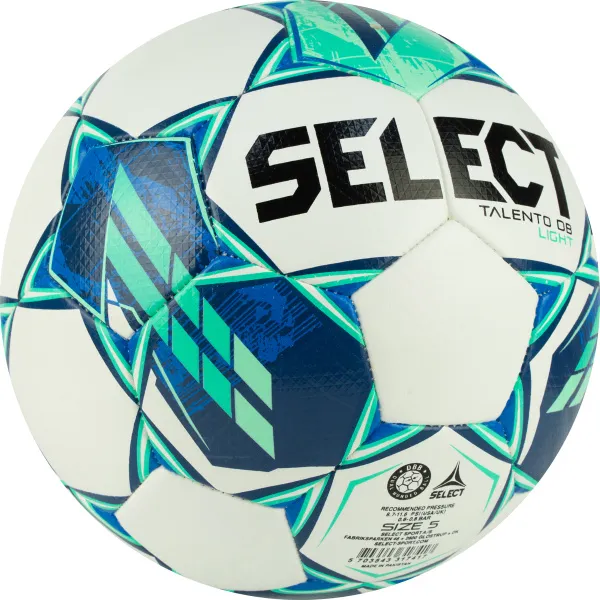Мяч футб. SELECT Talento DB Light V23, 0775860004, р.5, 32п, ПУ, гибрид.сш, бело-зеленый за 5&nbsp;531.80 ₽ в Нижнем Тагиле