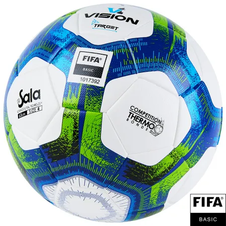 Мяч футзал. VISION Target, FS324094, FIFA Basic, р.4, 32 п. PU, 3 подкл.сл, термосшивка, бело-синий за 3&nbsp;519 ₽ купить в Нижнем Тагиле