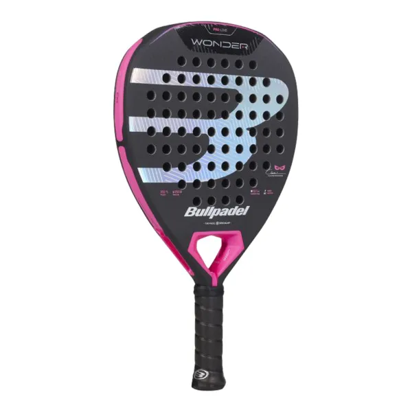 Ракетка для падела BULLPADEL Wonder 27, 497250, для продв.игроков, стекловолокно, карбон, черно-роз за 42&nbsp;969.20 ₽ в Нижнем Тагиле