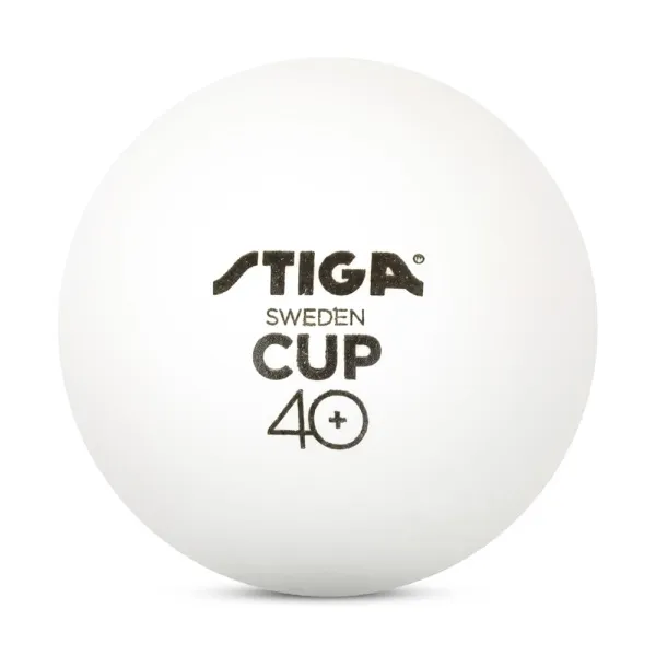 Мяч для наст. тенниса Stiga Cup ABS, 1110-2510-12, диам.40+мм, пластик, упак. 12 шт, белый за 1&nbsp;774.80 ₽ в Нижнем Тагиле