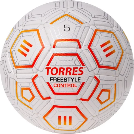 Мяч футб. TORRES Freestyle Control, F3231765, р.5, 32 п.,PU-Microfi, термосшив., бело-оран-сереб за 3&nbsp;464.60 ₽ купить в Нижнем Тагиле