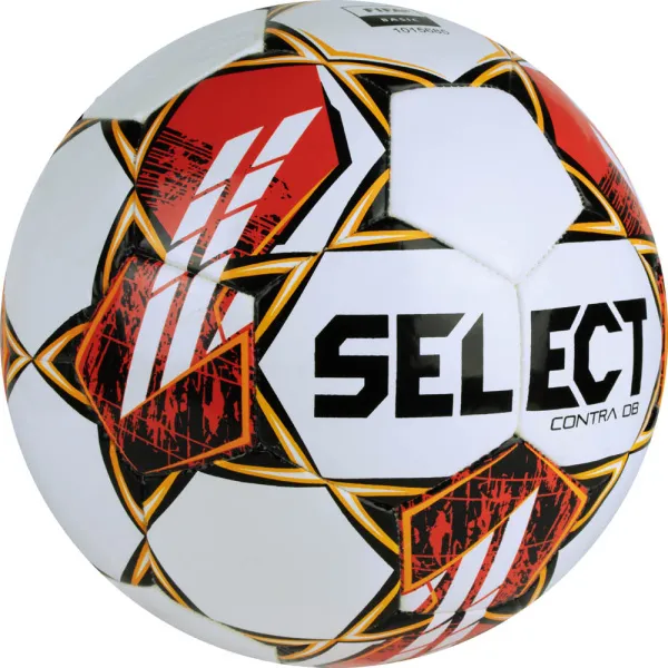 Мяч футб. SELECT Contra DB V23, 0854160300, р.4, FIFA Basic, 32 пан, ПУ, гибрид.сш, бел-чер-красн за 4&nbsp;455.70 ₽ в Нижнем Тагиле