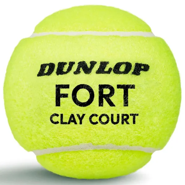 Мяч теннисный Dunlop Fort Clay Court 4B, 601613, уп.4 шт,одобр.ITF и FFT,сукно,нат.резина,желтый за 1&nbsp;812.20 ₽ в Нижнем Тагиле