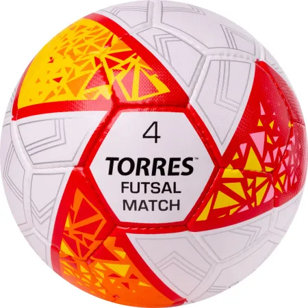 Мяч футзал. TORRES Futsal Match, FS323774, р.4, 32 панели. ПУ,4 подкл.слоя,ручн.сш,бело-крас-жёлт за 2&nbsp;454.80 ₽ купить в Нижнем Тагиле