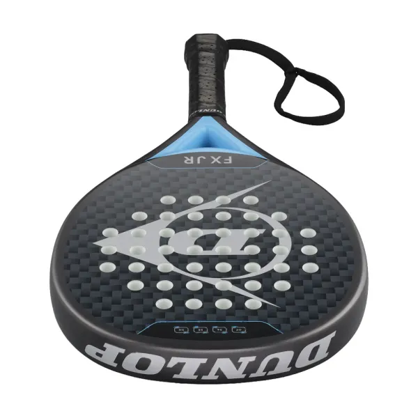Ракетка для падела Dunlop FX Jr, 10370738, для юниоров, гибрид, графит, черно-голубой за 11&nbsp;019.40 ₽ в Нижнем Тагиле