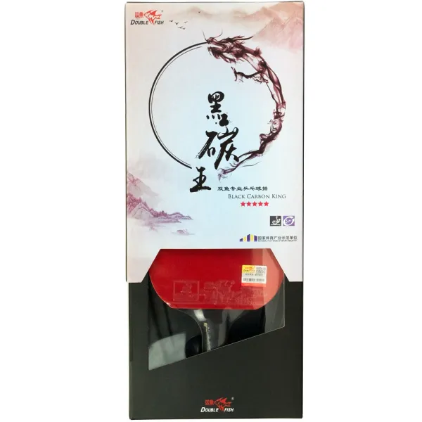 Ракетка для н/т DOUBLE FISH Black Carbon King Racket 5*****, для професс.,ITTF Appr.,накл.2,1,мм за 6&nbsp;434.50 ₽ в Нижнем Тагиле