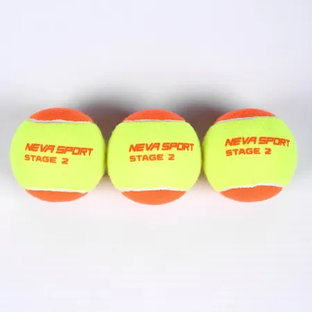 Мяч теннисный детский NS Orange, 5021005, уп.3 шт, резина, шерть, нейлон, желто-оранжевый за 613.70 ₽ купить в Нижнем Тагиле