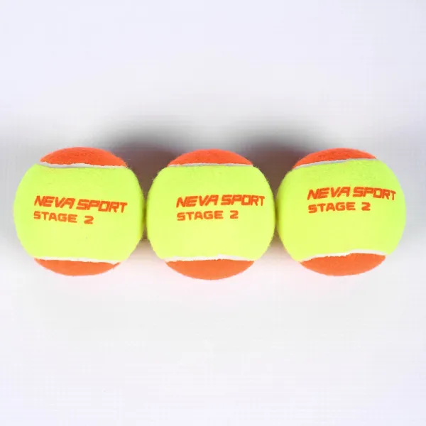 Мяч теннисный детский NS Orange, 5021005, уп.3 шт, резина, шерть, нейлон, желто-оранжевый за 613.70 ₽ в Нижнем Тагиле