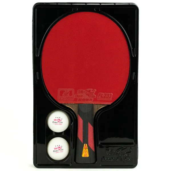 Ракетка для н/т DOUBLE FISH 7A+C, для професс.,ITTF Appr.,накл.2,1мм,+ 2 мяча V40+мм ITTF Appr за 3&nbsp;559.80 ₽ в Нижнем Тагиле