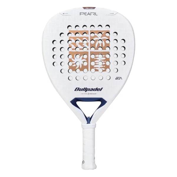 Ракетка для падела BULLPADEL Pearl 27, 497249, для проф-в, стекловолокно,карбон, бело-золотистый за 44&nbsp;319 ₽ в Нижнем Тагиле